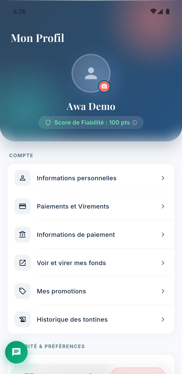 Mon Profil Tontinéo